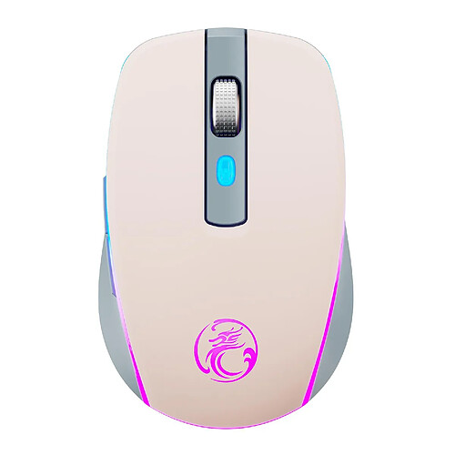 Yonis Souris Gamer Rose Silencieuse RGB Sans Fil