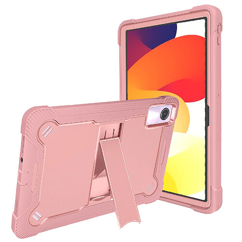 Avizar Coque pour Xiaomi Redmi Pad SE Antichoc avec Béquille Support Rose Champagne