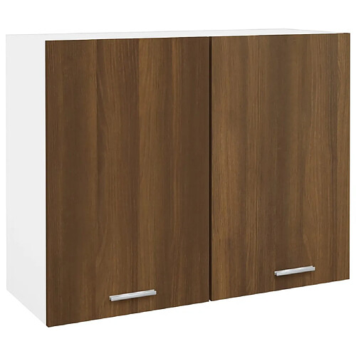 vidaXL Armoire suspendue Chêne marron 80x31x60 cm Bois d'ingénierie