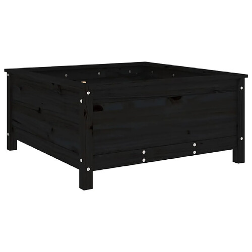 Maison Chic Jardinière,Bac à fleurs - pot de fleur noir 82,5x82,5x39 cm bois massif de pin -GKD51648