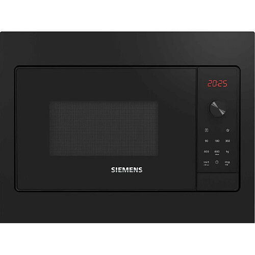 Micro-ondes solo 20l 800w encastrable noir - bf523lmb3 - SIEMENS