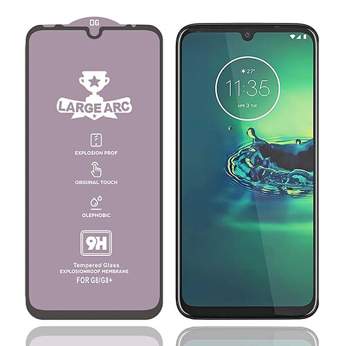 Wewoo Film de verre trempé Pour Motorola Moto G8 Plus 9H HD Grand Arc Haute Alumine Plein Écran