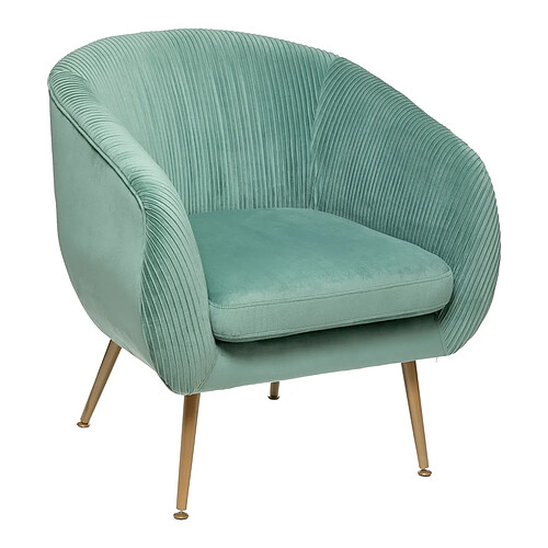 Atmosphera, Createur D'Interieur Fauteuil Solaro en velours vert jade - ATMOSPHERA