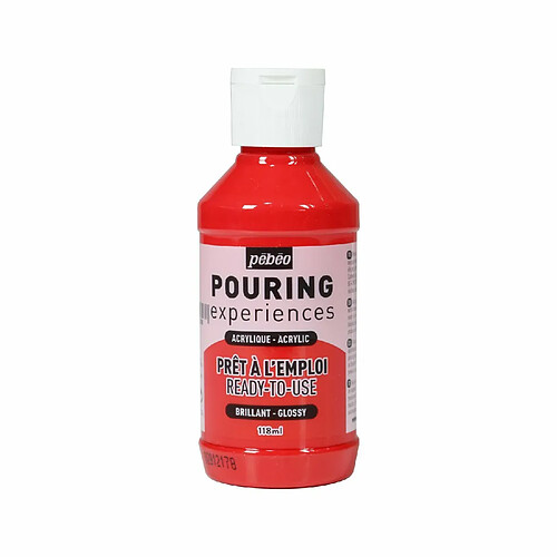 Pebeo Peinture pouring acrylique brillante - Rouge - 118 ml