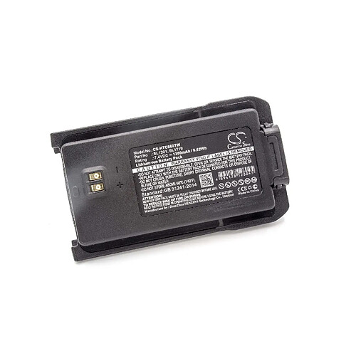 vhbw Li-Ion batterie 1300mAh (7.4V) pour radio talkie-walkie HYT / Hytera TC-446S, TC-500S, TC-518, TC-560, TC-580, TC-585