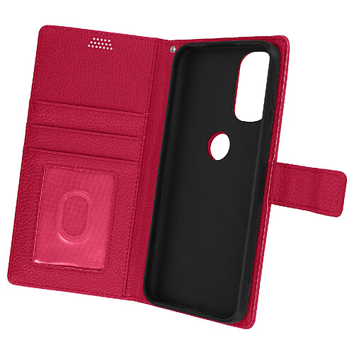 Avizar Housse Motorola Moto G31 et G41 Clapet Portefeuille Stand Vidéo rose