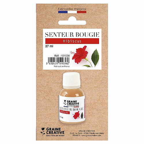 Graines Creatives Parfum pour bougies 27 ml - Senteur Hibiscus