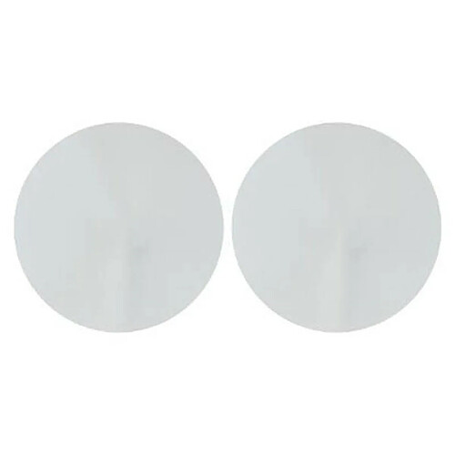 Lot de 2 Miroirs Adhésifs Rond 40x40cm Argent