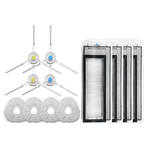 Pièces de rechange pour aspirateur Robot Narwal J1, brosse latérale, filtre HEPA, chiffons en tissu, 12 pièces