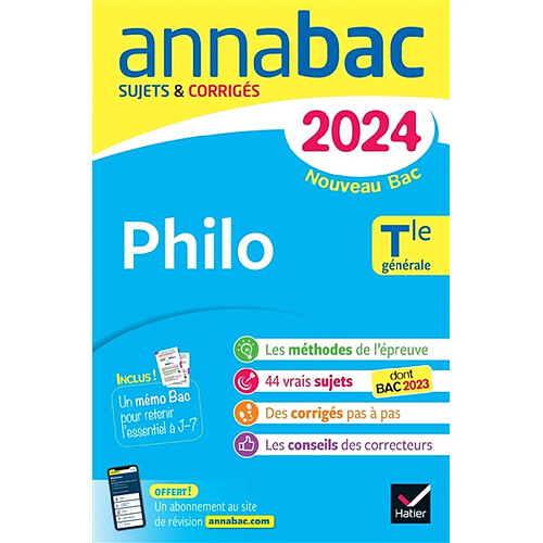 Philo terminale générale : nouveau bac 2024 · Occasion