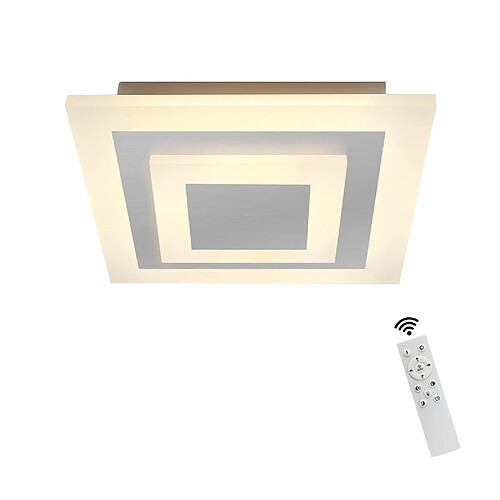 Autres Temps ZMH LED Ceiling Light Square Dimmable Stepless with Remote Control (Plafonnier LED carré à gradation progressive avec télécommande)