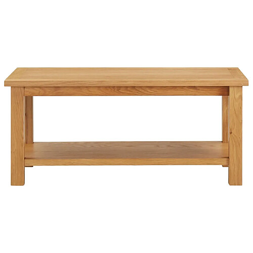 ComfortXL Table Basse 110x55x40 Cm Bois De Chêne Massif