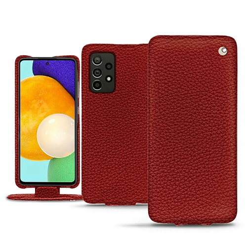 Housse cuir Samsung Galaxy A52 - Rabat vertical - Tomate ( Pantone #a61715 ) - NOREVE