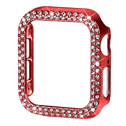 Coque en TPU strass brillant, anti-rayures, rouge pour votre Apple Watch Series 3/2/1 42mm