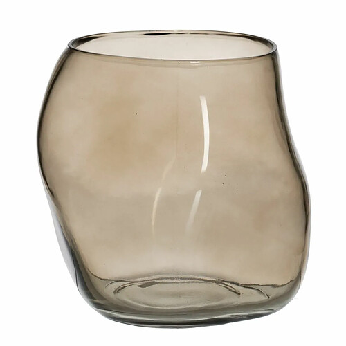 BigBuy Home Vase Taupe Verre 18,5 x 19,5 x 19,5 cm