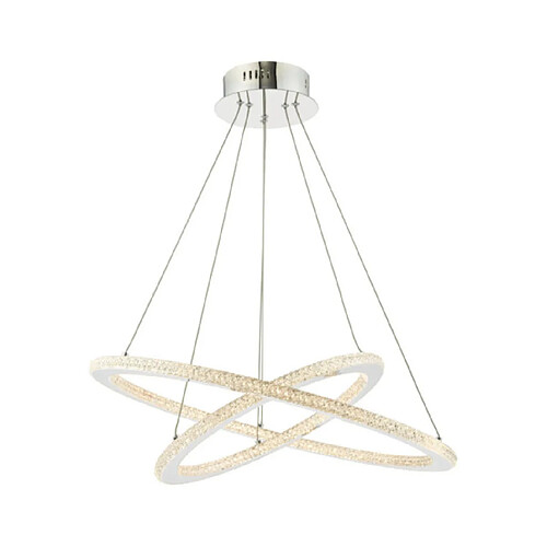 Luminaire Center Suspension LED Orion Chrome poli, clair