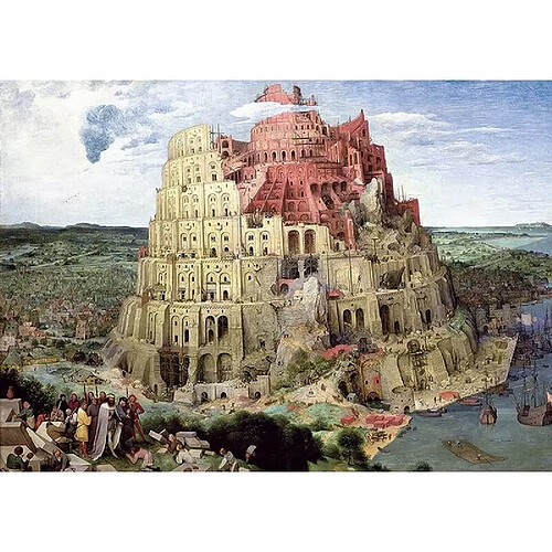 Puzzle Michele Wilson Puzzle d'art en bois 250 pièces : La tour de Babel, Bruegel