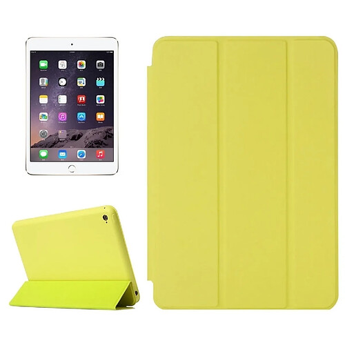 Wewoo Smart Cover vert pour iPad mini 4 Étui en cuir de couleur unie à rabat horizontal avec support et fonction de veille / réveil