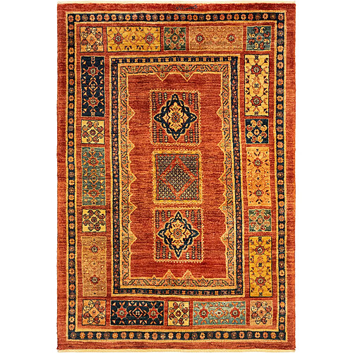 Vidal Tapis de laine 163x110 rouge Kashkuli