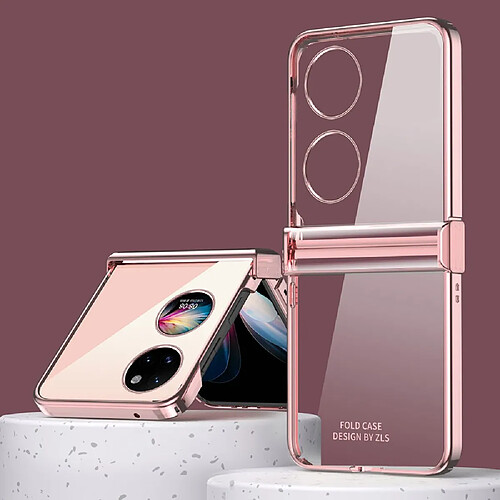 Coque en TPU antichoc, galvanisé or rose pour votre Huawei P50 Pocket