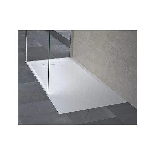 Receveur de douche recoupable NOVELLINI NOVOSOLID blanc 100x80 cm