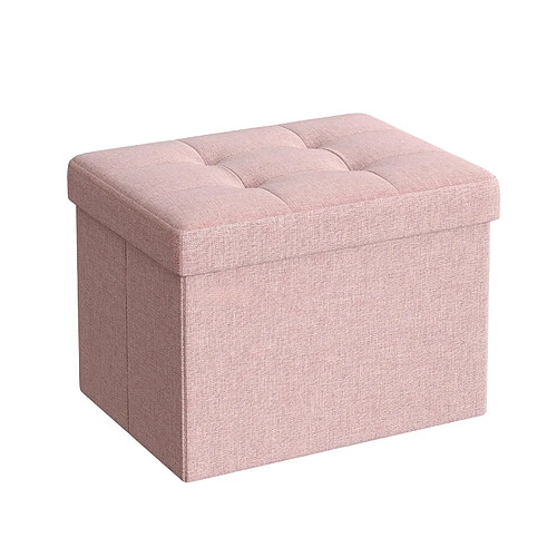 Acaza Tabouret - Hocker - Rangement - Banc - avec rangement - Pliable - 31x31x41 - Rose