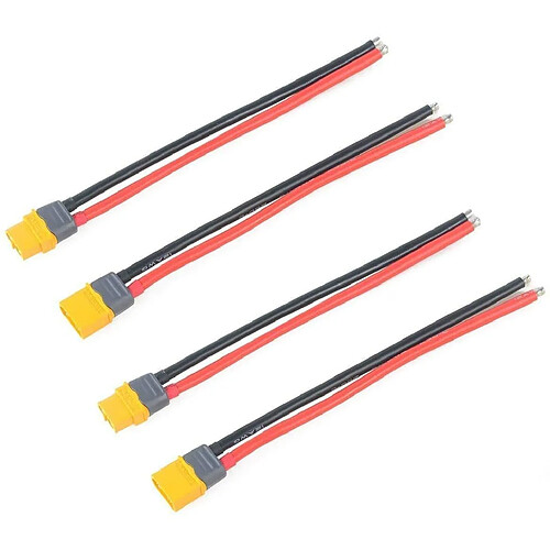 2 Paires XT60 Connecteur Mâle Femelle avec Connecteur de Boîtier de Gaine avec Câble Silicone 150mm 12AWG pour Batterie de Drone Lipo