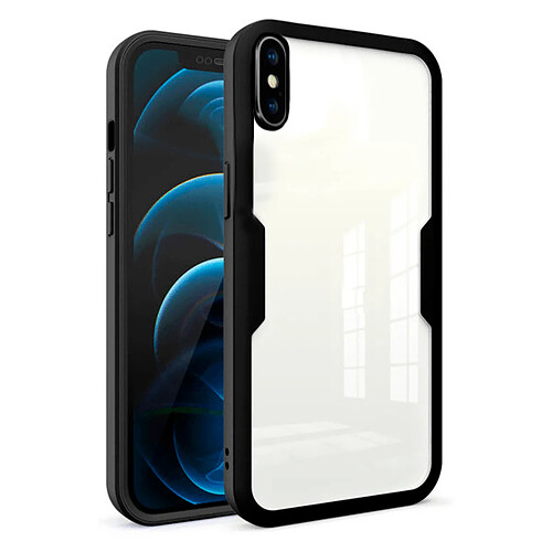 PHONECARE Coque Anti-Crash 360 Protection Résistant aux Chocs Avant et Arriére pour Apple iPhone X - Noir