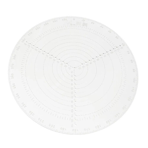 Boussole Centrale Ronde Transparente Pour Tourneurs De Bois Tour 30cm (12 Pouces)