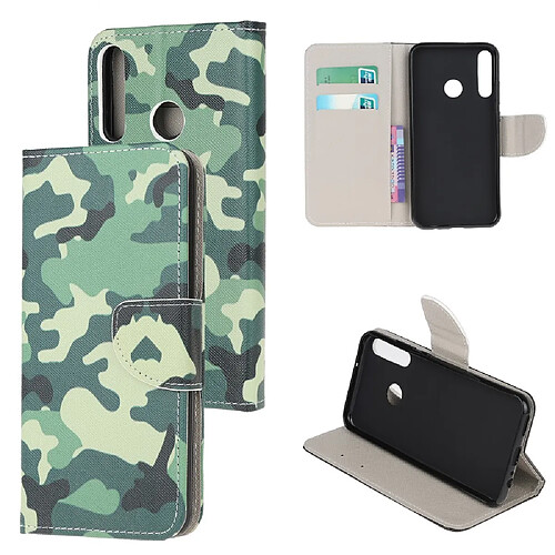 Etui en PU avec support camouflage pour votre Huawei P40 Lite E