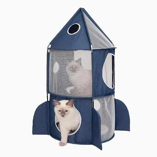 Cat-it CAT IT Tour a chat Fusee Vesper Rocket Ship - Bleu