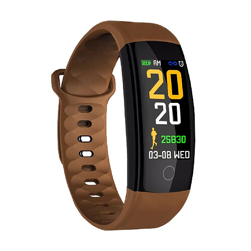 Wewoo Bracelet connecté QS01 0,96 pouces Écran couleur TFT Smartwatch IP67 ÉtancheRappel d'appel de soutien / Surveillance de la fréquence cardiaque / du sommeil / de la pression artérielle / Rappel sédentaire Café