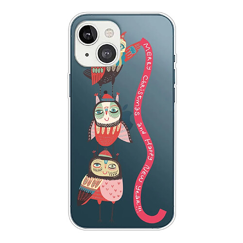 Coque en TPU anti-rayures, motif de noël, flexible pour votre iPhone 14 Plus - chouettes