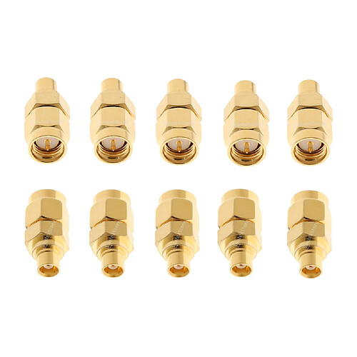 10pcs Adaptateur RF SMA Mâle vers MCX Femelle Connecteur Coaxial RF