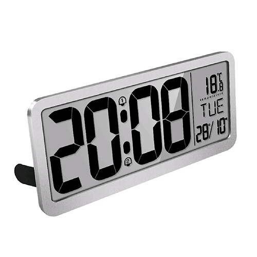 Horloge Murale Numérique De 14 '' Avec écran LCD Jumbo Et Température Intérieure Blanche