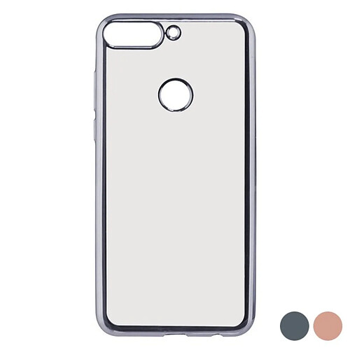 Totalcadeau Coque de protection comptabile Huawei Y7 2018 Flexible Métallisé TPU - Housse Couleur - Gris pas cher