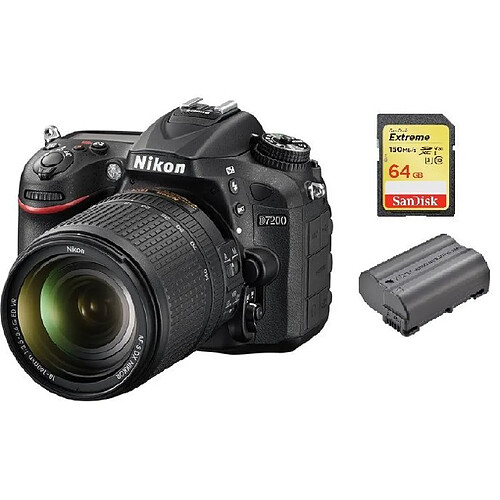 NIKON D7200 KIT AF-S 18-140MM F3.5-5.6G ED VR DX + 64GB SD card + EN-EL15B Battery