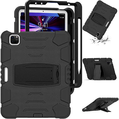 Coque en TPU + silicone anti-chute noir noir pour votre Apple iPad Pro 11 pouces (2021)/(2020)/(2018)/Air (2020)