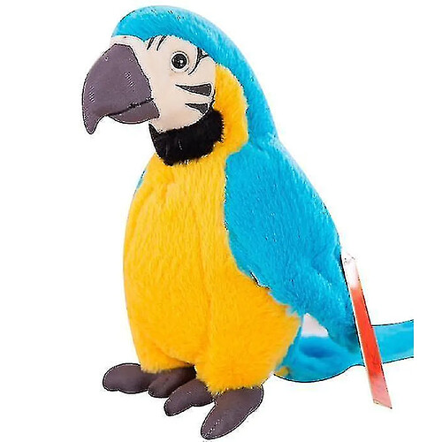 Universal Macaw Parrot en peluche, oiseau rouge en peluche animal en peluche de poupée pour enfants bleu