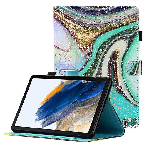 Etui en PU avec support, porte-cartes et porte-stylo Sable pour votre Samsung Galaxy Tab A8 10.5 (2021) X205/X200