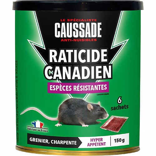 CAUSSADE Raticide canadien forte infestation CARBF150 - 150 g