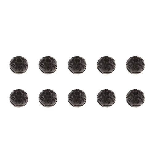 5pcs naturel ébène de bois de santal noir sculpté perles pour bracelets faisant 8 MM