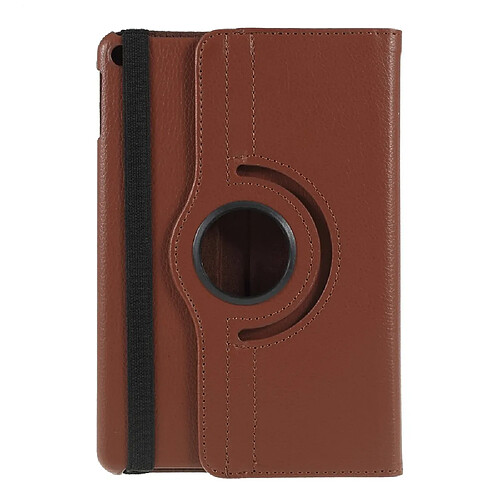 Etui en PU litchi avec support marron pour votre Apple iPad mini (2019) 7.9 pouces