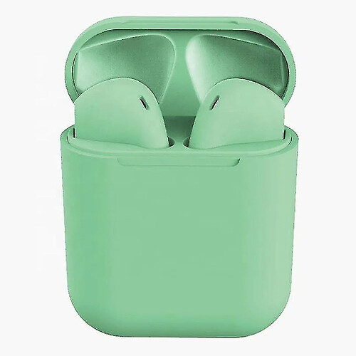 Universal Entrée Bluetooth TWS I12 - Casque sans fil vert.