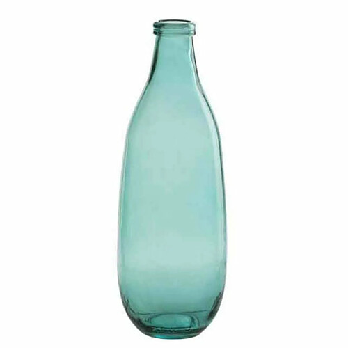 Paris Prix Vase Design en Verre Bouteille 41cm Bleu Azur