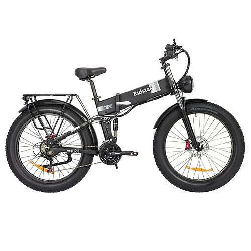 Vélo électrique Ridstar H26 Pro, pneus tout-terrain 26 x 4,0 pouces, moteur 1000 W, vitesse maximale 58 km/h, autonomie 90 km