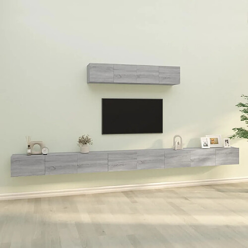 vidaXL Ensemble de meubles TV 6 pcs Sonoma gris Bois d'ingénierie