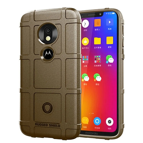 Wewoo Coque TPU antichoc à couverture totale pour Motorola Moto G7 Play (Marron)