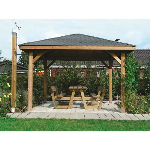 Solid Abri de Jardin Maisonnette Chalet de Jardin Kiosk 347x347