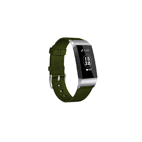 YP Select Bandes compatibles avec Fitbit Charge 3, bracelet de montre respirant en tissu tissé - vert armée